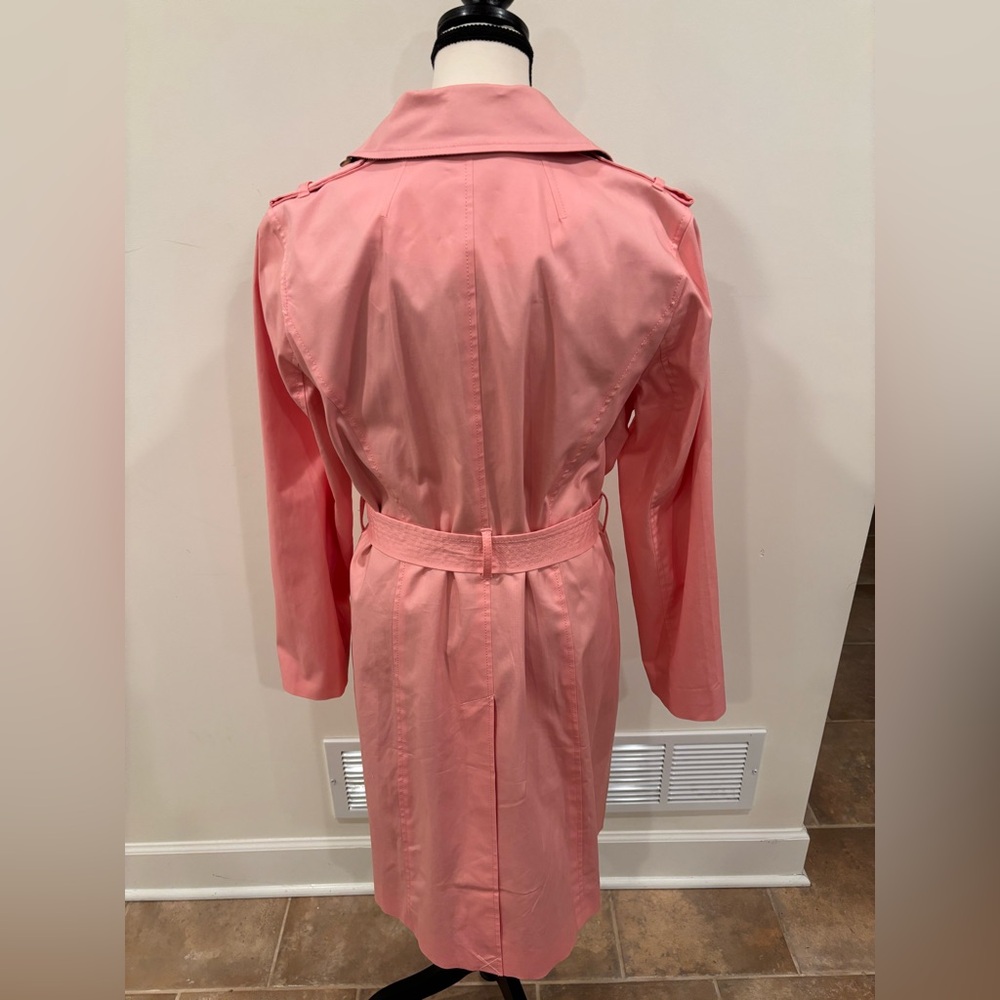 Talbots Women’s Pink Trench Coat, Size L - Picture 6 of 10